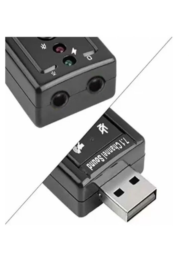 7.1 Channel USB External Sound Card Audio Adapter Black - Image 4