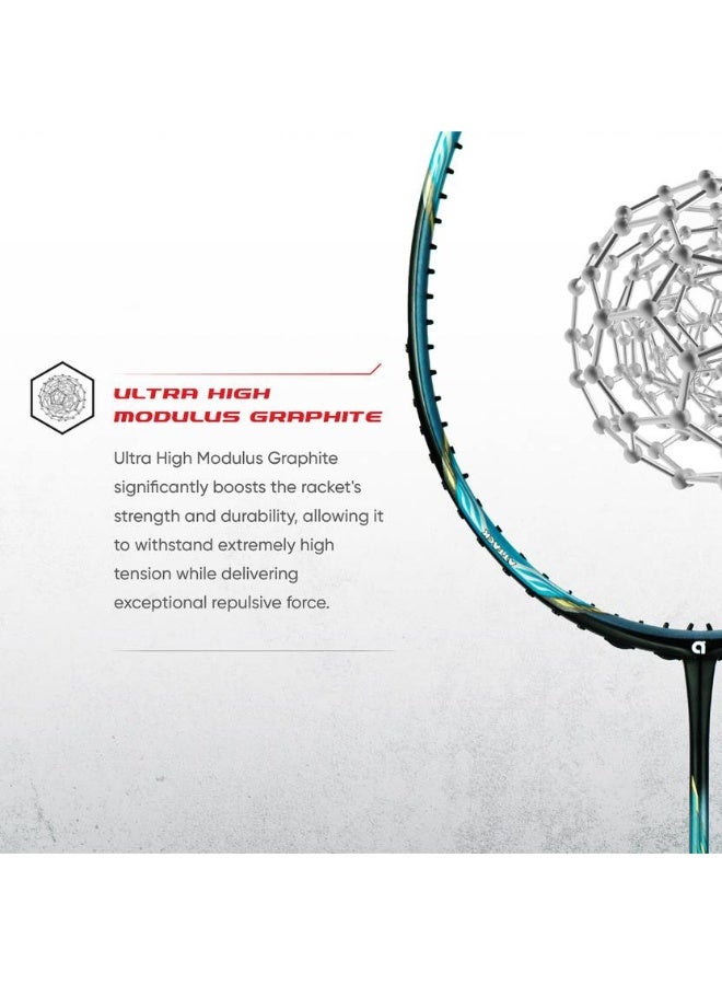 Apacs apacs ATTACK 66 (35LBS, 100% UHM GRAPHITE) Blue Unstrung Badminton Racquet  (Pack of: 1, 82 g)  - Image 3