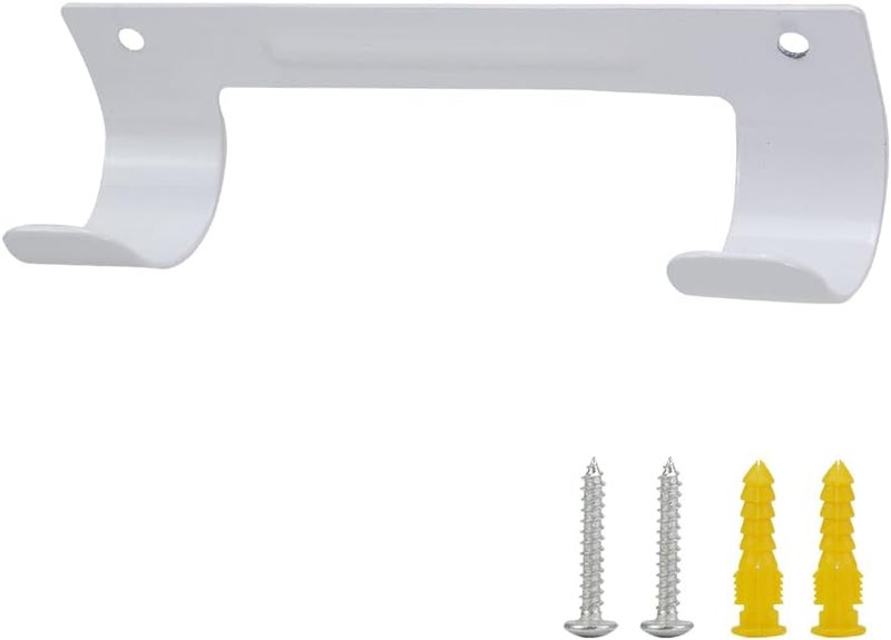 Exclen Ironing Board Hanger Wall Mount Ironing Board Holder Organizer Wall Rack for Laundry Rooms Storage Rack Hanging Shelf Hanger (White) - Image 1