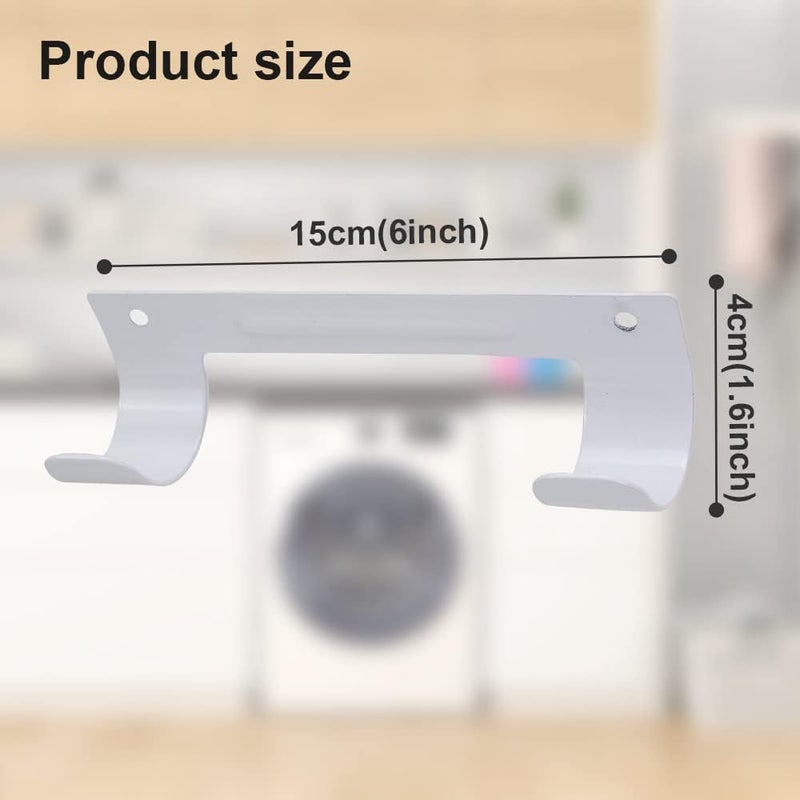 Exclen Ironing Board Hanger Wall Mount Ironing Board Holder Organizer Wall Rack for Laundry Rooms Storage Rack Hanging Shelf Hanger (White) - Image 4