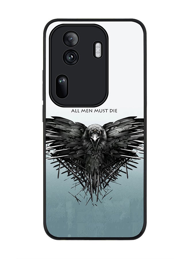 Stylizedd Rugged Black Edge Case for Oppo Reno11 Pro, Slim fit Soft Case Flexible Rubber Edges Anti Drop TPU Gel Thin Cover -  GOT All Men Must Die - Image 1