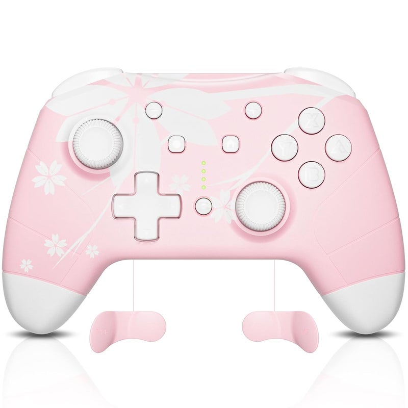 Mytrix Wireless Controller for Windows PC iOS Android Steam Deck, Bluetooth Controller with Programmable Buttons, Turbo & Vibration - Pink - Image 1