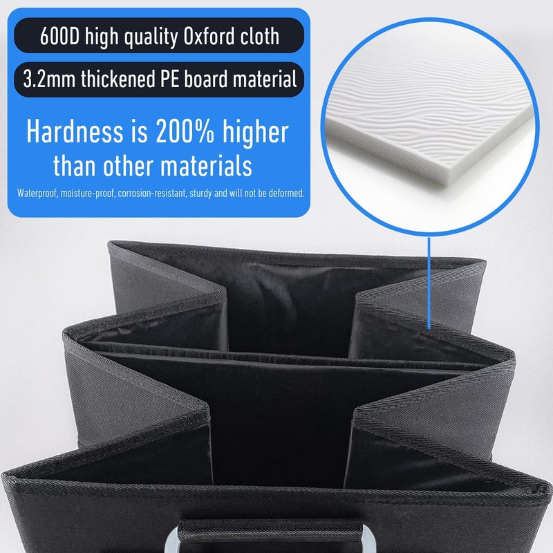 Junsungo Car Trunk Organizer, Portable, Collapsible, Waterproof, Oxford Cloth, Aluminum Handle, Ideal for SUVs, Cars, Camping, Storage - Image 2
