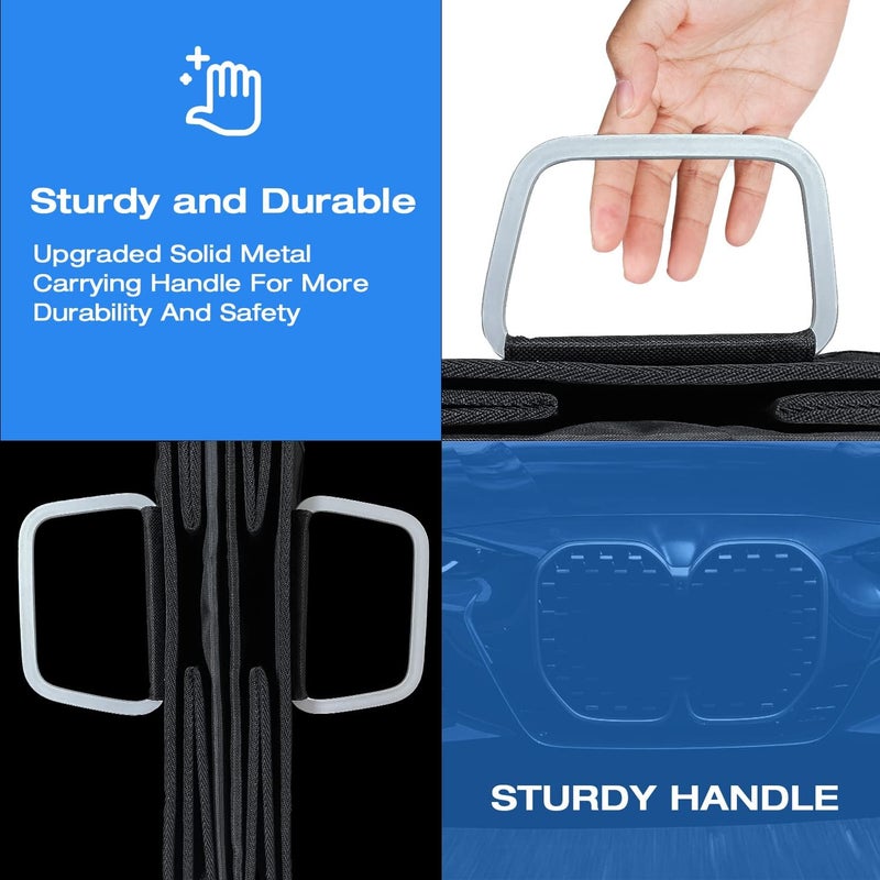 Junsungo Car Trunk Organizer, Portable, Collapsible, Waterproof, Oxford Cloth, Aluminum Handle, Ideal for SUVs, Cars, Camping, Storage - Image 4