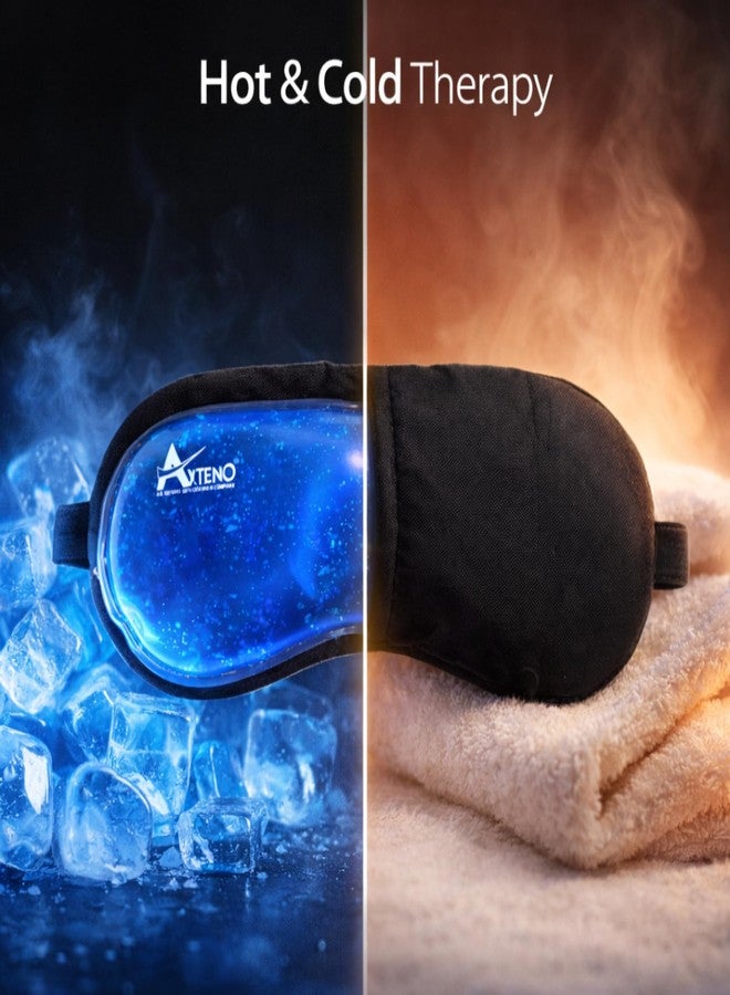 AXTENO Aloe Vera Cooling Gel Eye & Face Mask | Reusable Cold Therapy & Sleeping Mask for Dark Circles, Under Eye Bags, Puffiness, Migraine Relief & Relaxing Skin Care (Blue, Pack of 1) - Image 5