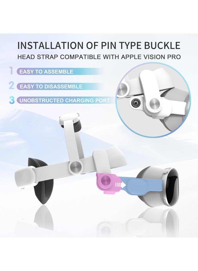 Head Strap Compatible with Apple Vision Pro, Adjustable and Comfortable Strap Headband for Vision Pro, Replacement Head Strap Compatible, Replacement Head Strap for Vision Pro Accessories. - Image 3