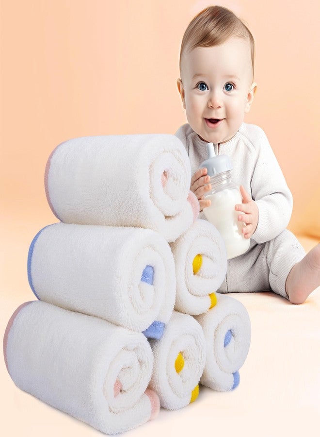 POLYTE Hypoallergenic Gentle Microfiber Baby Washcloth, 10 x 10 in, 6 Pack (White) - Image 5