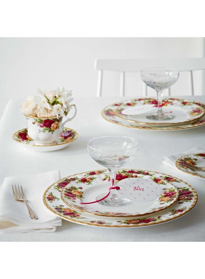 ROYAL ALBERT Old Country Roses 40034981 27cm Dinner Plates, Set of 4 White, Bone China, Multi - Image 4