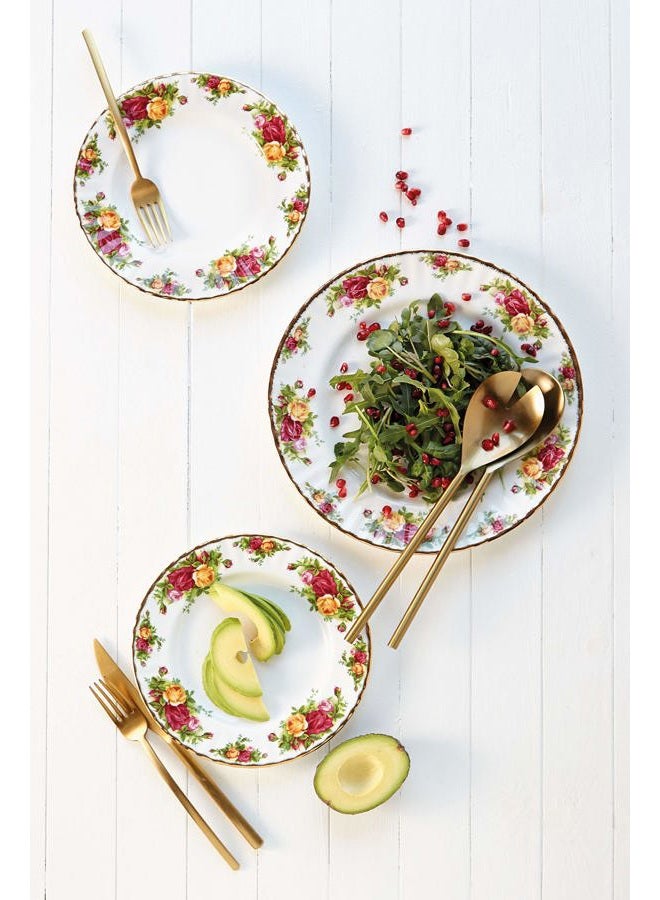 ROYAL ALBERT Old Country Roses 40034981 27cm Dinner Plates, Set of 4 White, Bone China, Multi - Image 5