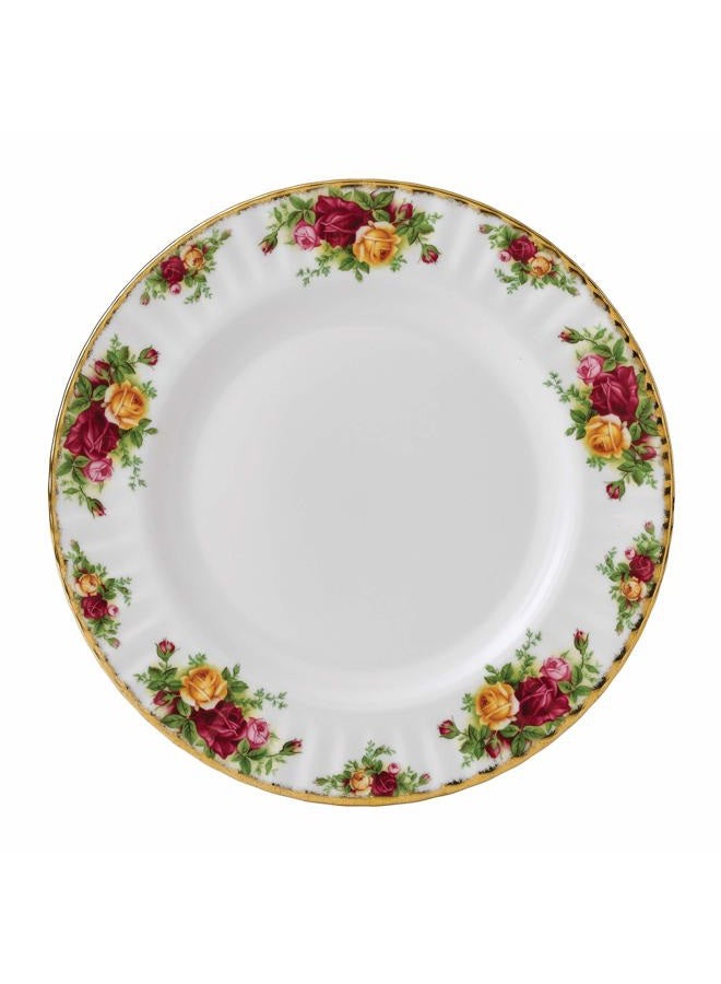 ROYAL ALBERT Old Country Roses 40034981 27cm Dinner Plates, Set of 4 White, Bone China, Multi - Image 3