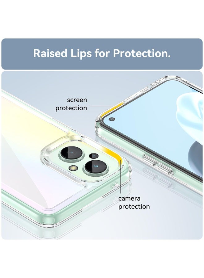 Case Cover For OPPO A96 5G Colorful Series Acrylic + TPU Phone Case(Transparent)