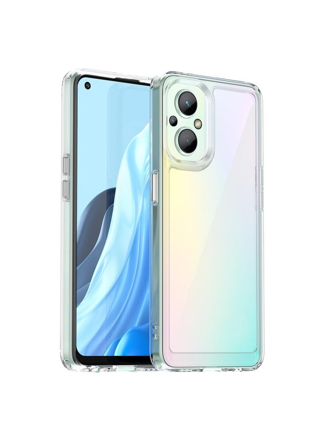 Case Cover For OPPO A96 5G Colorful Series Acrylic + TPU Phone Case(Transparent)