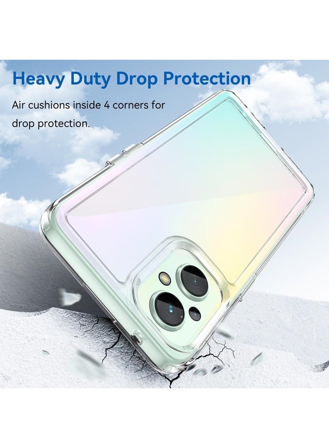 Case Cover For OPPO A96 5G Colorful Series Acrylic + TPU Phone Case(Transparent)