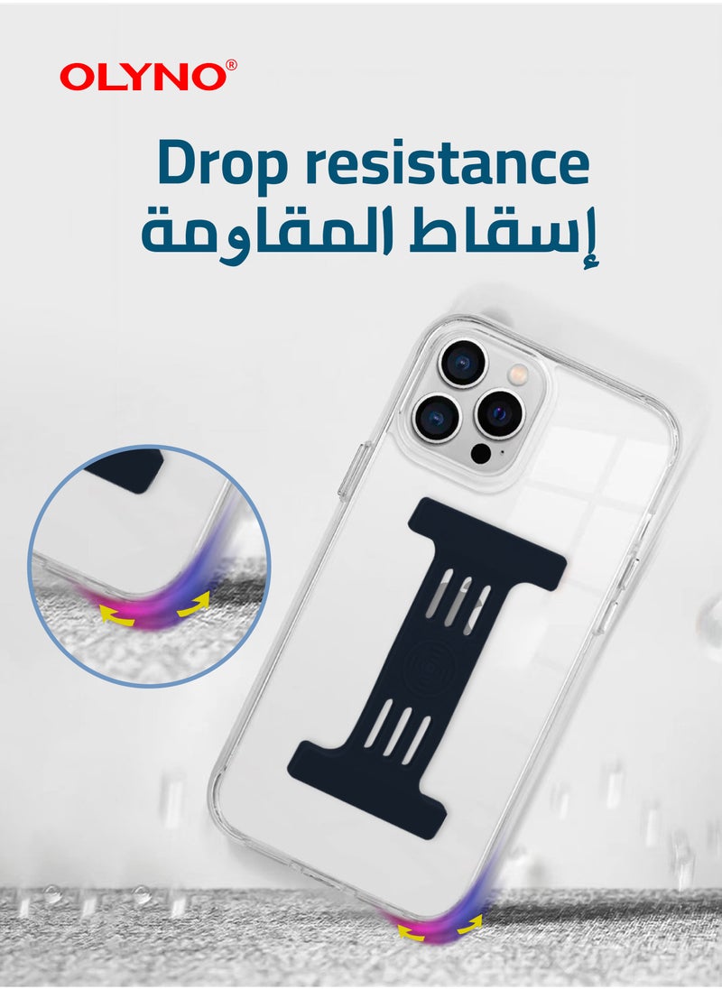 OLYNO SnapLock Clear Back Case And Camera Lense Protector With Holder For iPhone 14 Pro Max  - Image 4