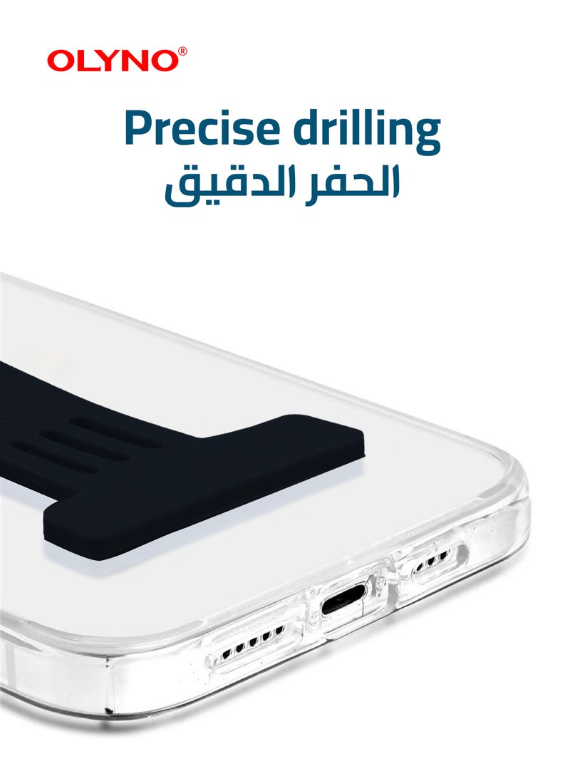OLYNO SnapLock Clear Back Case And Camera Lense Protector With Holder For iPhone 14 Pro Max  - Image 5