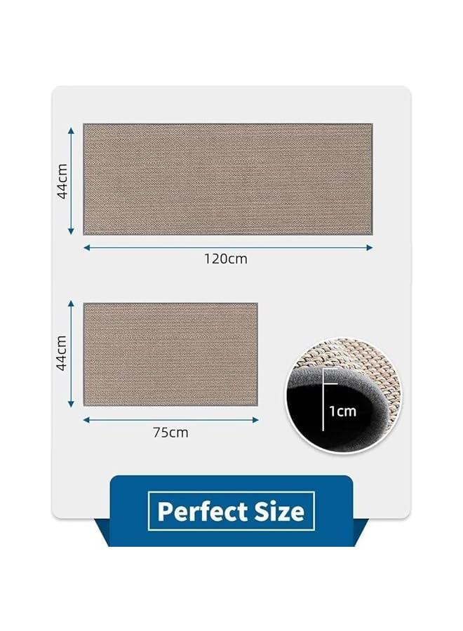 TRASSLE 【2Pack】Kitchen Rug Mats Washable Kitchen Floor Mat Non-Skid Natural Rubber Kitchen Mats for Floor Runner Rugs Set for Floor Front of Sink, Hallway, Laundry Room (Grey)  - Image 2