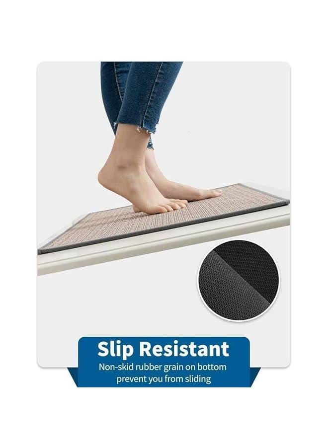 TRASSLE 【2Pack】Kitchen Rug Mats Washable Kitchen Floor Mat Non-Skid Natural Rubber Kitchen Mats for Floor Runner Rugs Set for Floor Front of Sink, Hallway, Laundry Room (Grey)  - Image 4