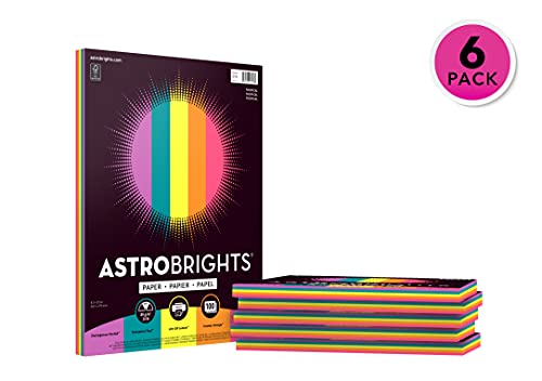 Astrobrights Colored Paper, 8.5" x 11", 24 lb/89 gsm, "Tropical" 5-Color Assortment, 100 Count (Pack of 6) - 600 Sheets in Total (91796) - Image 2