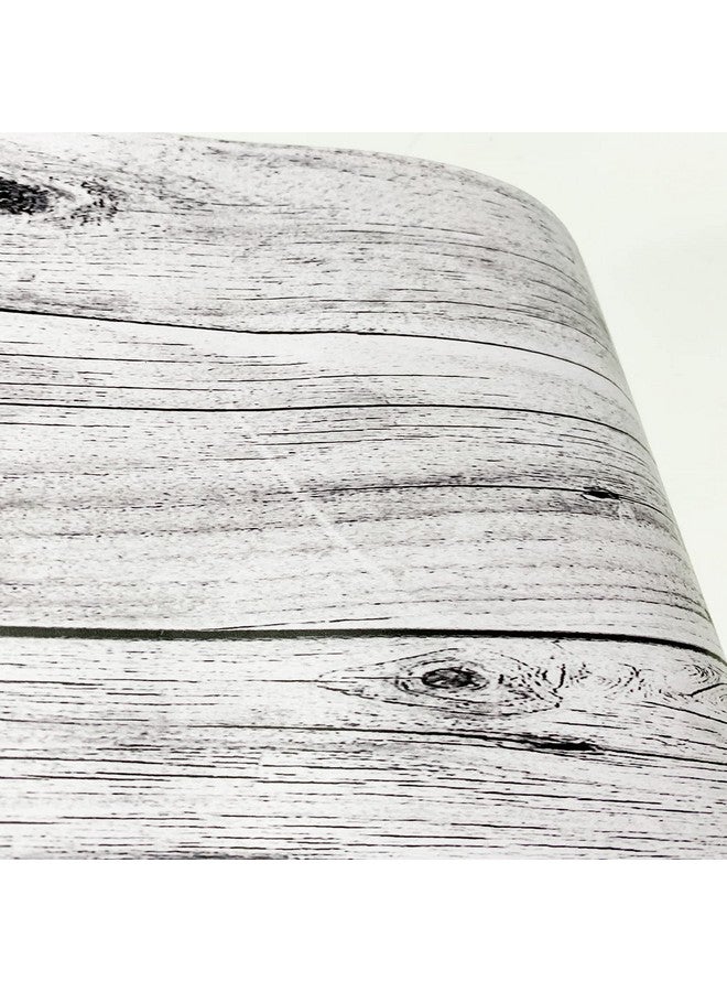 funlife 13Pcs Farmhouse Style PVC Stair Sticker, Peel and Stick Staircase Decals, Self-Adhesive Waterproof Stair Riser Stickers, 39.37"x7.09" Rustic White Grey Wood Pattern - Image 2