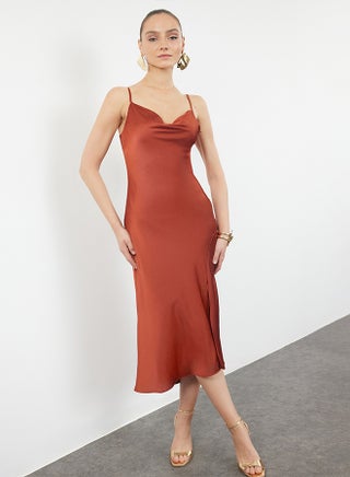 Cinnamon Lined Evening Dress in Woven Satin. TPRSS19BB0058 - pzsku/Z9BA91DA91AE58CC8755DZ/45/_/1730940985/17afd0ba-31e8-42dc-a0c7-678635c5b0a3
