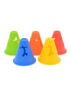 Sports Training Cones, 10 Pcs Skater Plastic Windproof Roadblock Slalom Mini Cones Marking Cup Slalom Cones Set with Holes for Roller Skating and Skate Practice