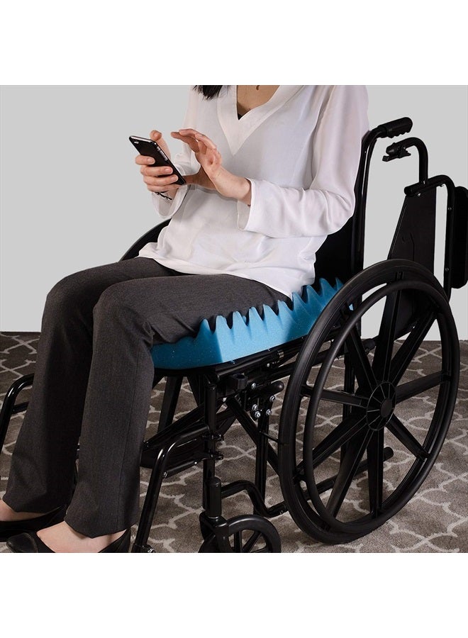 DMI Egg Crate Sculpted Foam Chair Cushion, Seat Cushion for Car, Office Chair or Wheelchair Cushion to Relieve Back, Tail Bone Pain, Sciatica, 18x16x4, Without Back - Image 4