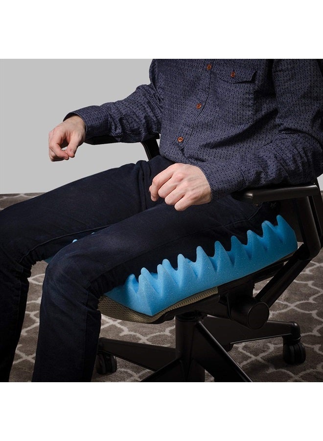 DMI Egg Crate Sculpted Foam Chair Cushion, Seat Cushion for Car, Office Chair or Wheelchair Cushion to Relieve Back, Tail Bone Pain, Sciatica, 18x16x4, Without Back - Image 5