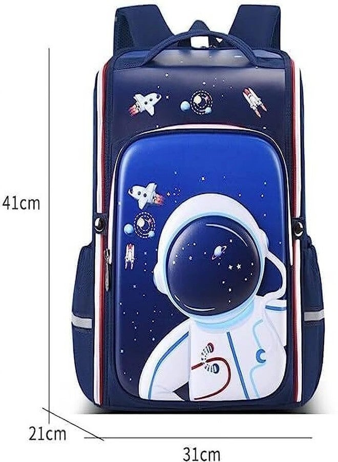 Nubby Dotss Kids Hard Shell School Backpack for Boys & Girls | Waterproof 3D Cartoon Design | Lightweight Ergonomic Bag with Padded Straps (astronau) - Image 3