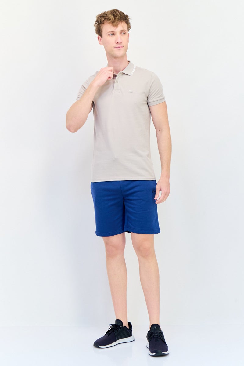 RBX تي شيرت بولو للرجال بأكمام قصيرة مناسب للرياضة في الهواء الطلق، بيج - Image 4