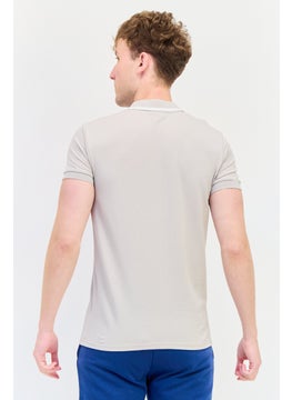RBX Men Sportswear Fit Short Sleeves Outdoor Polo Shirt, Beige  - Image 3