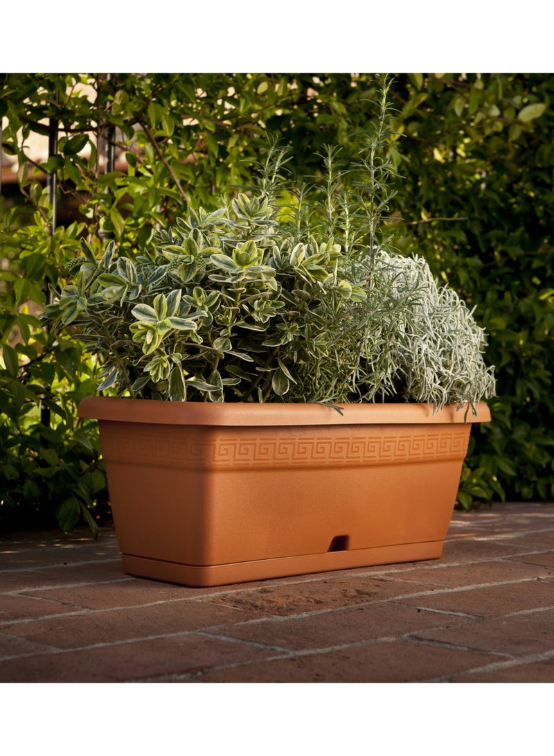 IDEL Rectangular Balcony Planter Box – Plastic Multicolour Window Box & Outdoor Garden Flower Pot for Herbs, Vegetables & Plants – Multiple Sizes (14L, 17L, 21L) & Colors - Made in Italy - by Idel - Image 3