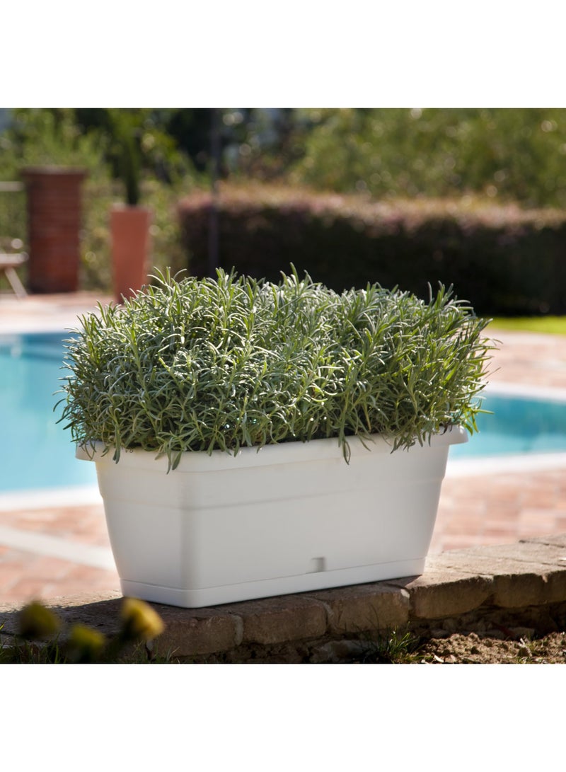 IDEL Rectangular Balcony Planter Box – Plastic Multicolour Window Box & Outdoor Garden Flower Pot for Herbs, Vegetables & Plants – Multiple Sizes (14L, 17L, 21L) & Colors - Made in Italy - by Idel - Image 2