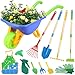 Magic4U 11Piece Kids Gardening Set with Wheelbarrow Shovel Rake Hoe Gloves Apron HeavyDuty Steel Tools Interchangeable Handles Outdoor Yard Toys for Boys Girls Ages 38 - Image 2