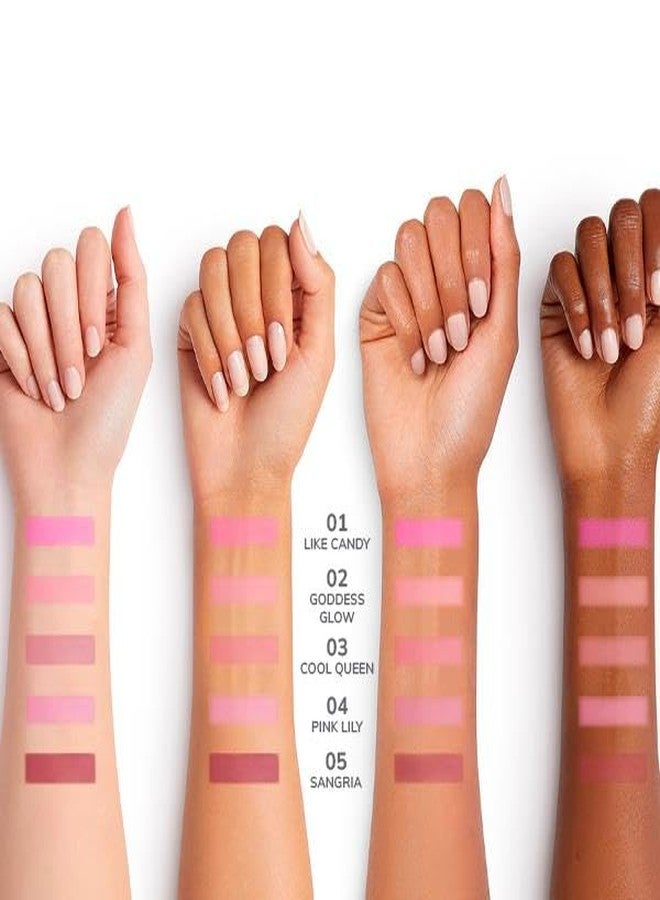 FARMASi Highligher Powder Blusher, Glow Boosting, Naturally Luminous Lightweight, Highly Pigmented, Soften and Moisturize the skin, Buildable Coverage Blush, Vegan 0.159 Fl Oz / 4.5g-01 Like Candy - Image 2