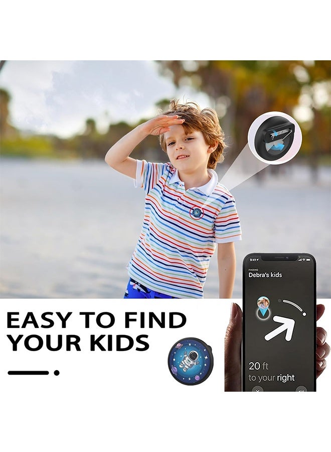 جراب حماية مخفي لجهاز Apple Airtag مع دبوس، غطاء حامل جهاز تتبع GPS للأطفال وكبار السن وأطواق الحيوانات الأليفة والملابس وحقائب الظهر والأمتعة، بتصميم ديناصور وسمكة قرش - Image 3