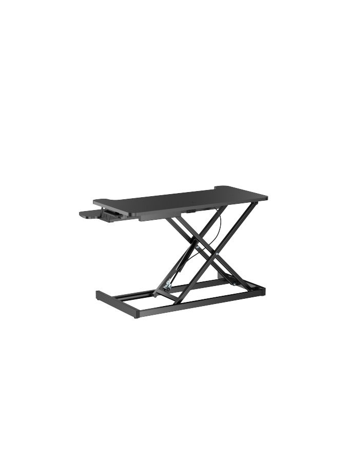 نيوستار حامل مكتب جلوس-وقوف نيوستار مع صينية لوحة مفاتيح، سطح 31.5″×15.7″، ارتفاع قابل للتعديل من 4.5-20.1″ (115-510 - Image 2