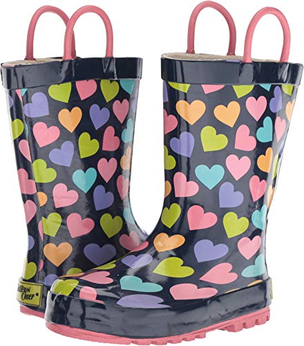 Western Chief boy's Waterproof Printed Rain Boot, Happy Hearts, 11-12 M US Little Kid - Image 4