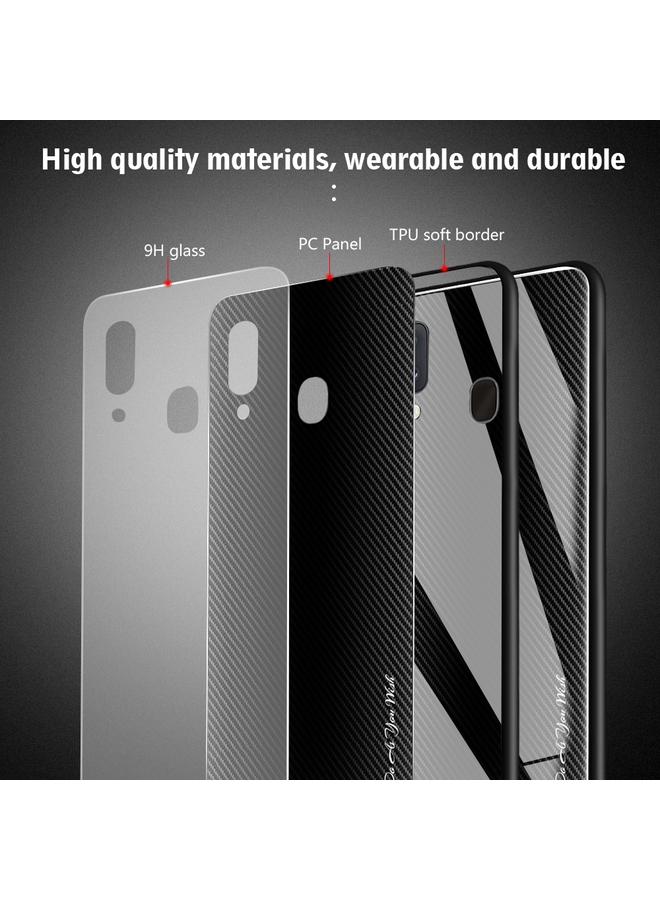 S-TOP Case For Galaxy A20 / A30 Texture Gradient Glass Protective Case - Image 5