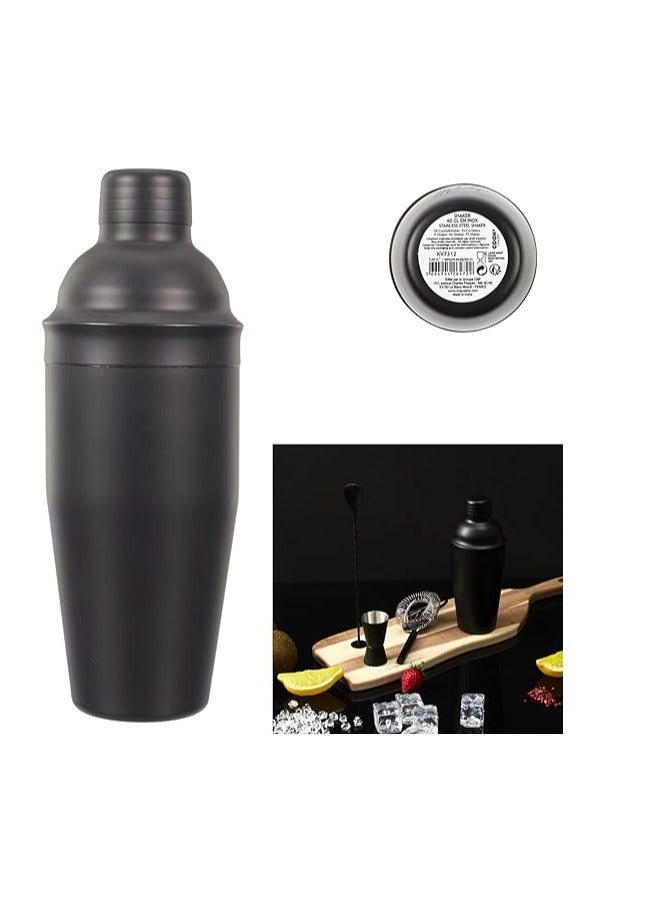 رانك  شيكر اسود لمزج الكوكتيل من الستانلس ستيل - Image 3