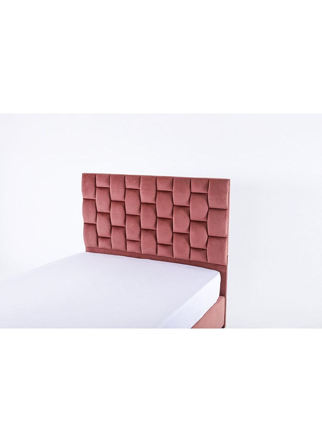 Pan Home Diana Queen Bed Velvet Pink 160x200 cm  - Image 4
