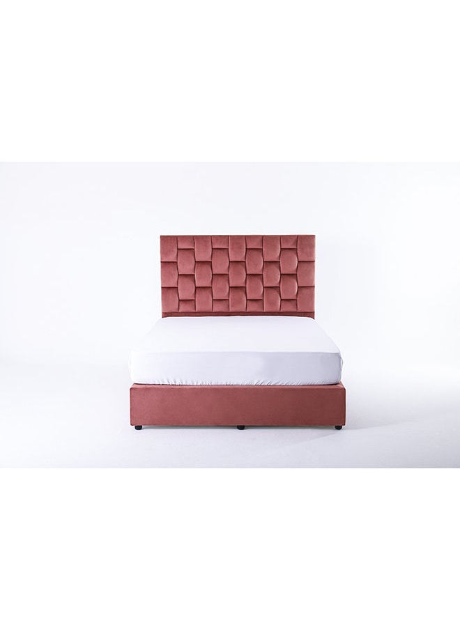 Pan Home Diana Queen Bed Velvet Pink 160x200 cm  - Image 1