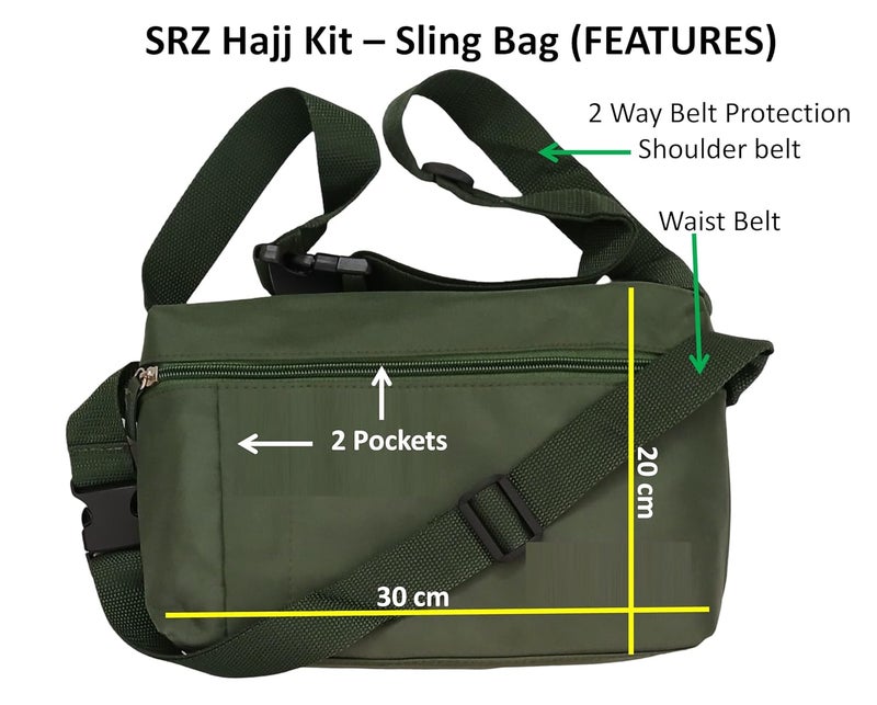 SAMRUKZONE SRZ Two Pocket Multipurpose Silng Bag Travel Pouch Small Tool Bag Electrician (2 Way Belt) + 1 Shoe Bag - Image 2