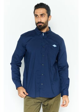 Men Regular Fit Solid Long Sleeves Casual Shirt, Navy - pzsku/Z9BA97A9CAB764B1ED6FAZ/45/_/1737641912/7a373d8b-470a-4a5d-9731-36e7c64ee263