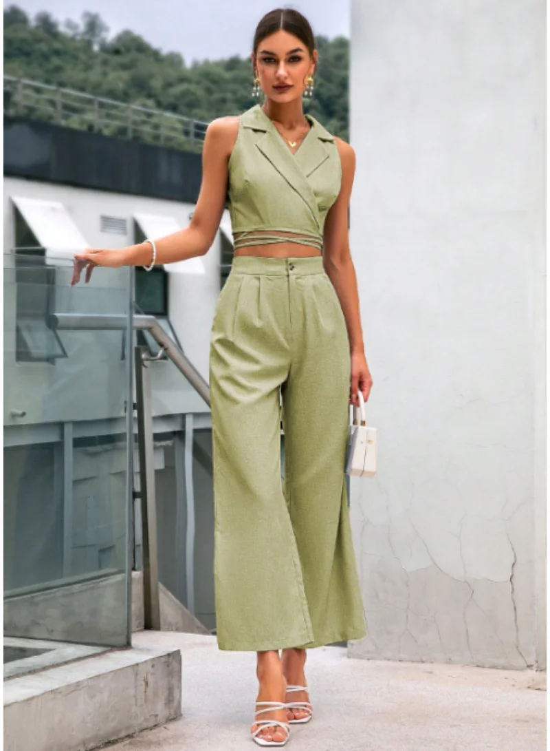 SIMPLEE Women's 2-Piece Outfit Set - Matching Top & Pants for Stylish Look