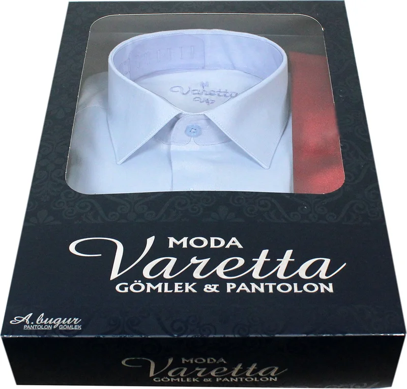 فاريتا Men's Blue Shirt Claret Red Tie Shirt Combination Set
