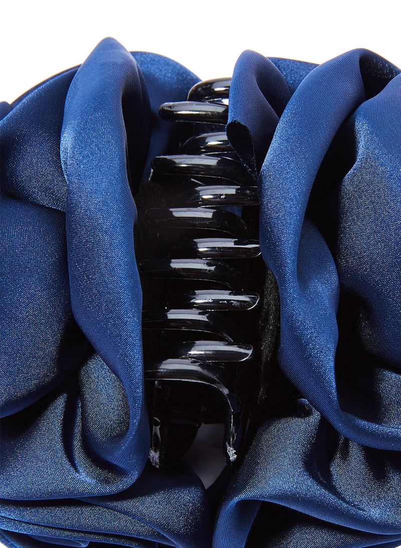 مشبك للشعر على شكل وردة، لون كحلي - Image 2