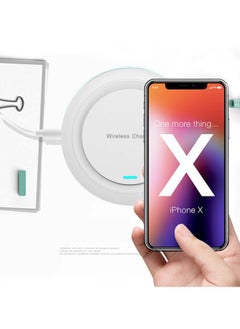 ماركة غير محددة شاحن لاسلكي نحيف ، شحن لاسلكي سريع 15 وات ماكس ، متوافق مع iPhone 14/13/12/12 Pro Max / 12 Mini / 11 / XR / X / 8 Plus ، Samsung Galaxy S23 / S22 / S21 / S20 Ultra / S10 / S9 / الملاحظة 10 （أبيض  - Image 3