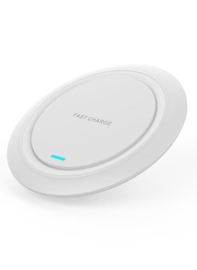 Generic - Slim Wireless Charger, 15W Max Fast Wireless Charging，Compatible with iPhone 14/13/12/12 Pro Max/12 Mini/11/XR/X/8 Plus, Samsung Galaxy S23/S22/S21/S20 Ultra/S10/S9/Note 10（White) - Image 1