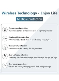 ماركة غير محددة شاحن لاسلكي نحيف ، شحن لاسلكي سريع 15 وات ماكس ، متوافق مع iPhone 14/13/12/12 Pro Max / 12 Mini / 11 / XR / X / 8 Plus ، Samsung Galaxy S23 / S22 / S21 / S20 Ultra / S10 / S9 / الملاحظة 10 （أبيض  - Image 5