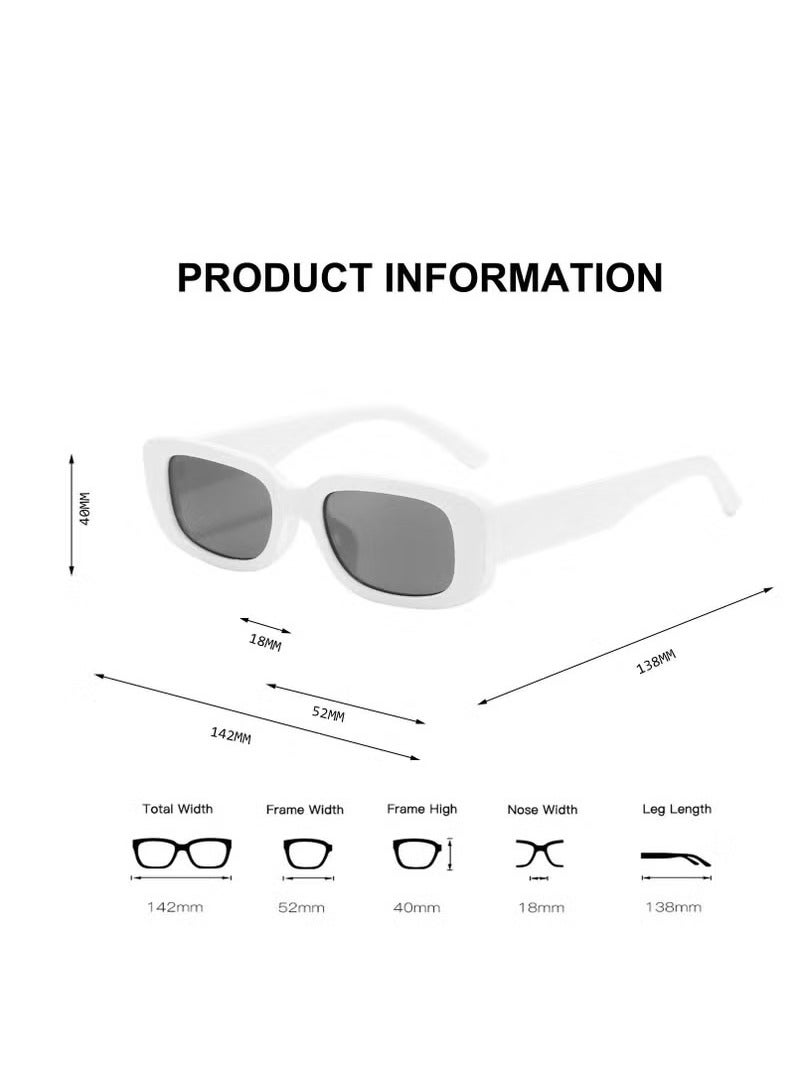 Small Square Sunglasses Protection Glasse, Retro Rectangle Sunglasses Women and Men Vintage, Vintage Driving Glasses 90¡¯s Fashion Narrow Square Frame UV400 Protection - Image 4